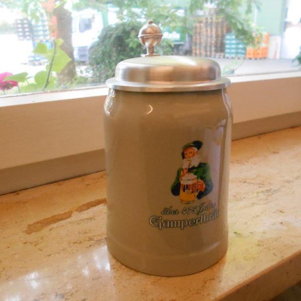 Gampertbräu Tonkrug mit Deckel Gampertbräu Tonkrug mit Deckel